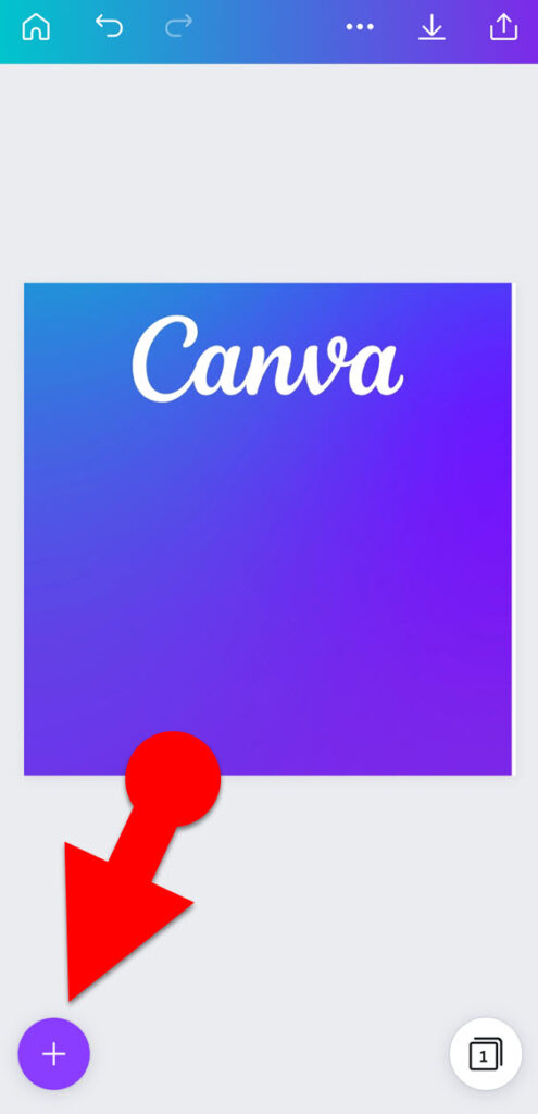 Add new elements to your project in the canva app