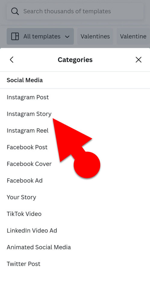 using Canva for Instagram stories